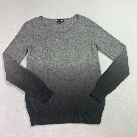 Repeat Sweaters - Repeat Silver Edition Sweater Womens 38/S Gray Black Cashmere Wool Ombre